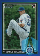 2010 Bowman Draft Chrome Blue Refractor 132/199 Thomas Diamond #BDP66